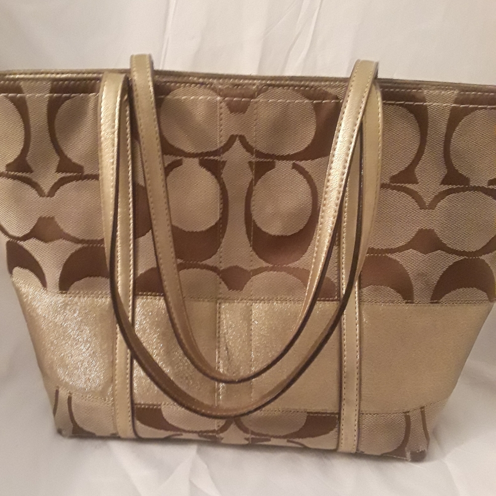 Gold Coach Bag